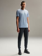 Pale Blue Short Sleeve Tee Active Mesh Training T-Shirt - Image 3 of 9