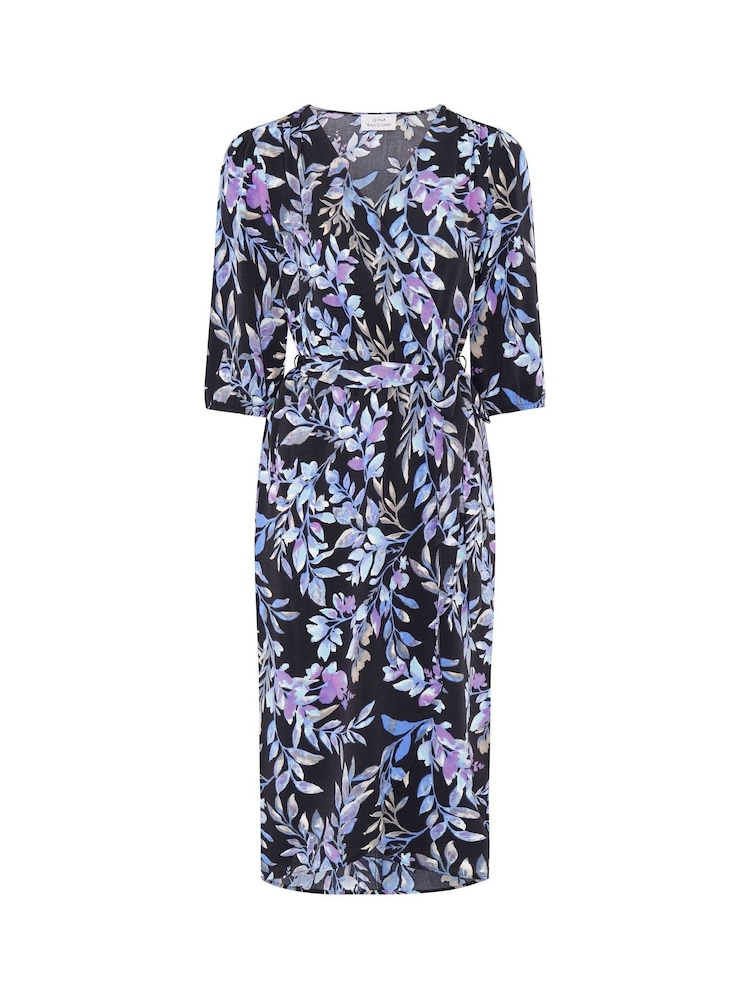 Gina Bacconi Blue Alexis Floral Print Midi Dress - Image 6 of 6