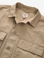 Stone 100% Cotton Ripstop Twin Pocket Shacket Overshirt - Image 6 of 8