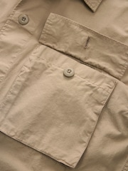Stone 100% Cotton Ripstop Twin Pocket Shacket Overshirt - Image 8 of 8