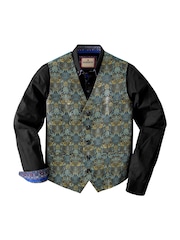 Joe Browns Blue Jacquard Waistcoat - Image 7 of 7