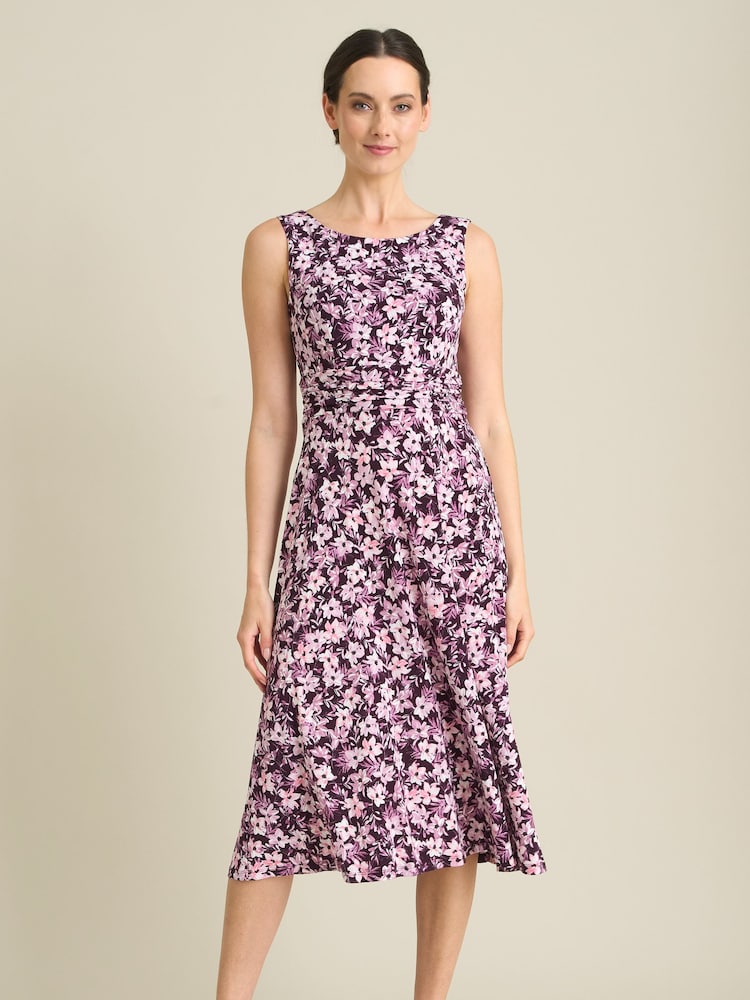Gina Bacconi George Floral Print Midi-Kleid - Bild 1 von 6 Gina Bacconi George Floral Print Midi-Kleid - Bild 1 von 6