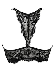 Pour Moi Black India Eyelash Front Fastening Non Wired Bralette - Image 4 of 4