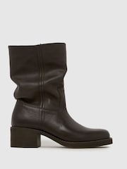 Brūna krāsa - Schuh Dakota slokšņu ādas zābaki - Attēls 1 no 4