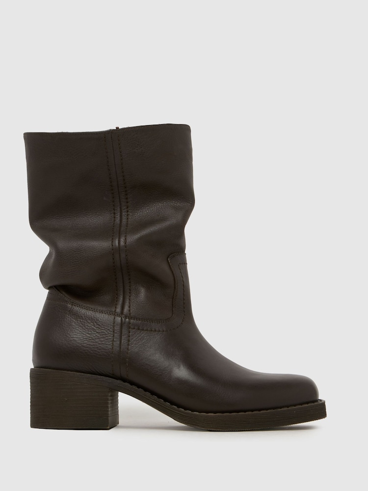 Brūna krāsa - Schuh Dakota slokšņu ādas zābaki - Attēls 1 no 4