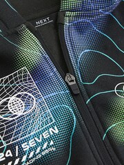 Black Digital Print Zip Through Hoodie (4-16yrs) - Image 3 of 3