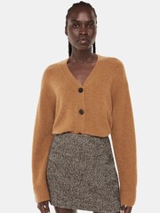 Whistles Animal Print Textured Placket Cardigan - Image 1 of 5