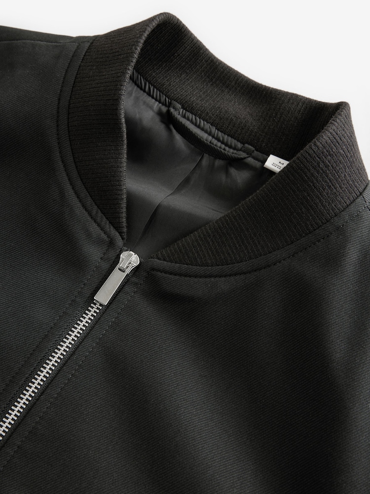 Black Smart Bomber Jacket - Image 10 of 10 Black Smart Bomber Jacket - Image 10 of 10