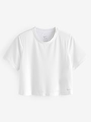 Nike White One Classic Breathable Dri-FIT Short-Sleeve Top - Image 6 of 8