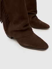Brun - Schuh Dizzy Suede Tassel Western Boots - Bilde 3 av 4