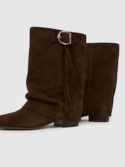 Brun - Schuh Dizzy Suede Tassel Western Boots - Bilde 4 av 4