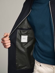 Blue Navy Smart Bomber Jacket - Image 5 of 10
