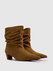 Schuh Brown Bluebell Suede Slouch Boots - Image 2 of 4