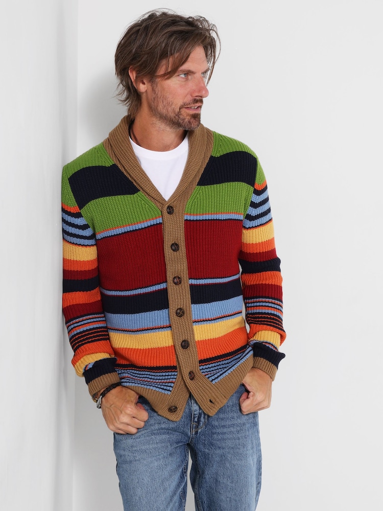 Joe Browns Red Sensational Stripe Cardigan - Image 1 of 6 Joe Browns Red Sensational Stripe Cardigan - Image 1 of 6