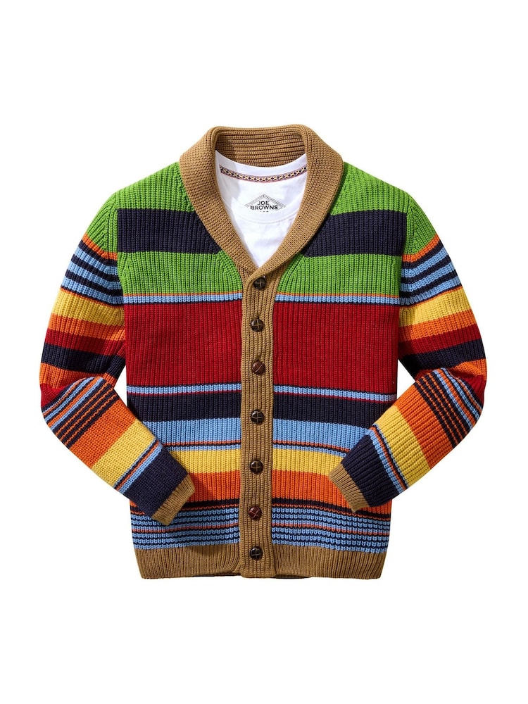 Joe Browns Red Sensational Stripe Cardigan - Image 6 of 6 Joe Browns Red Sensational Stripe Cardigan - Image 6 of 6