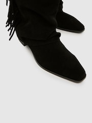 Svart - Schuh Dizzy Suede Tassel Western Boots - Bilde 3 av 4