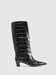 Svart - Schuh Dollie Croc Pull On Boots - Bilde 1 av 4