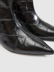 Svart - Schuh Dollie Croc Pull On Boots - Bilde 3 av 4