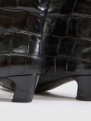 Svart - Schuh Dollie Croc Pull On Boots - Bilde 4 av 4