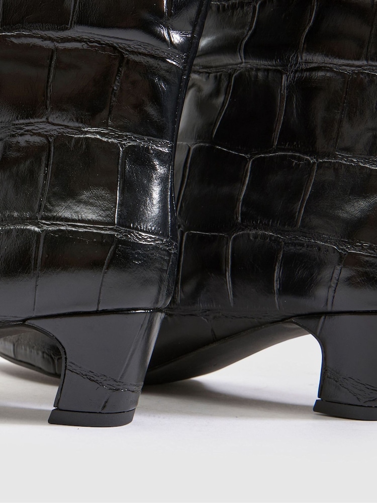 Svart - Schuh Dollie Croc Pull On Boots - Bilde 4 av 4 Svart - Schuh Dollie Croc Pull On Boots - Bilde 4 av 4