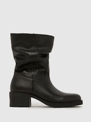 Melns - Schuh Dakota slokšņu ādas zābaki - Attēls 1 no 4