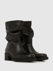 Melns - Schuh Dakota slokšņu ādas zābaki - Attēls 2 no 4
