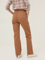 FatFace Brown Canvas Ripley Wide Leg Trousers - Image 2 of 5