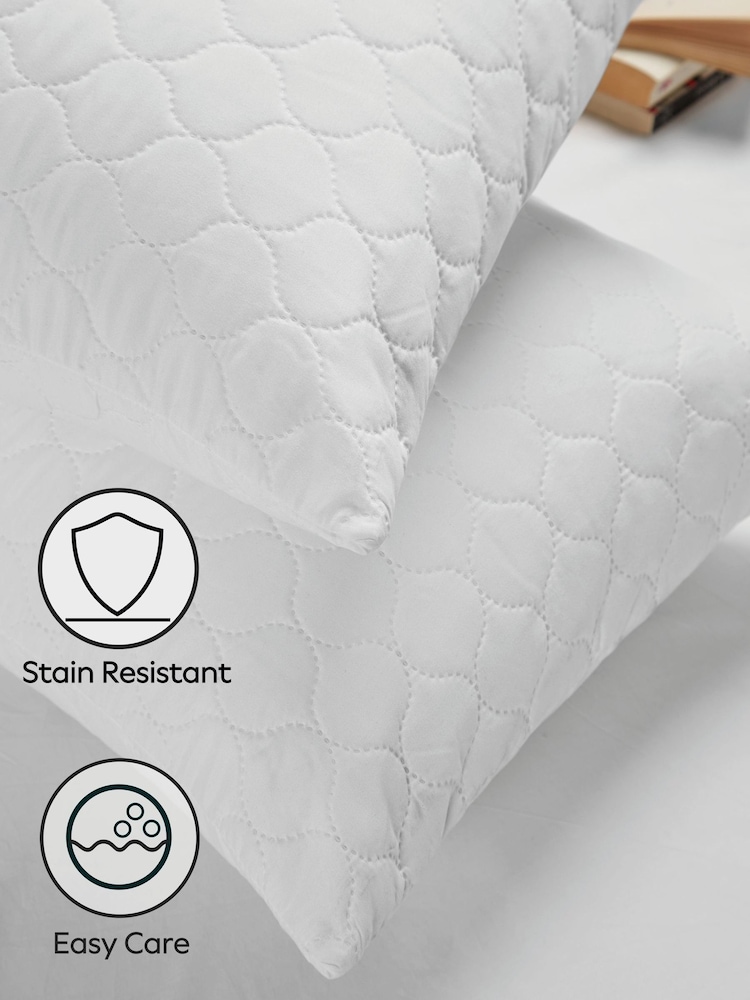 Set of 2 Stain Resistant Pillow Protectors - Image 2 of 2