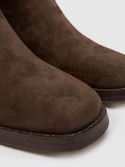 Schuh Brown Denmark Pull On Knee Boots - Image 2 of 4