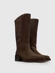 Schuh Brown Denmark Pull On Knee Boots - Image 4 of 4