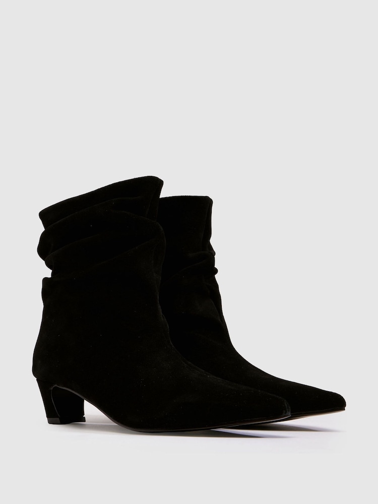Schuh Black Bluebell Suede Slouch Boots - Image 2 of 4 Schuh Black Bluebell Suede Slouch Boots - Image 2 of 4