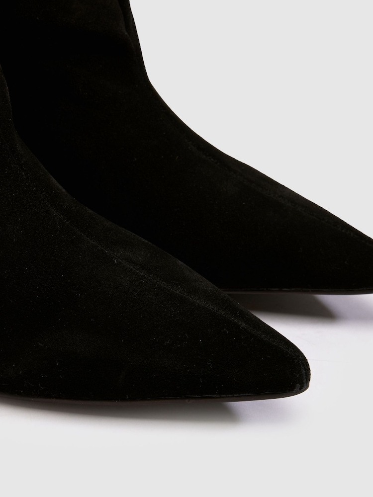 Schuh Black Bluebell Suede Slouch Boots - Image 4 of 4 Schuh Black Bluebell Suede Slouch Boots - Image 4 of 4