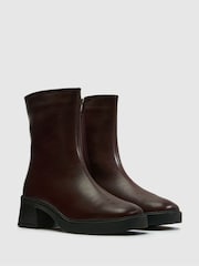 Schuh Red Beauty Square Toe Chunky Boots - Image 2 of 4