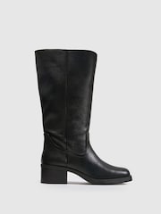 Schuh Black Denmark Pull On Knee Boots - Image 1 of 3