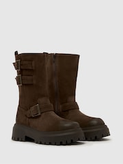 Castanho - Schuh Danbury Suede Biker Boots - Imagem 2 de 4