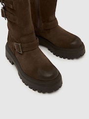 Castanho - Schuh Danbury Suede Biker Boots - Imagem 4 de 4