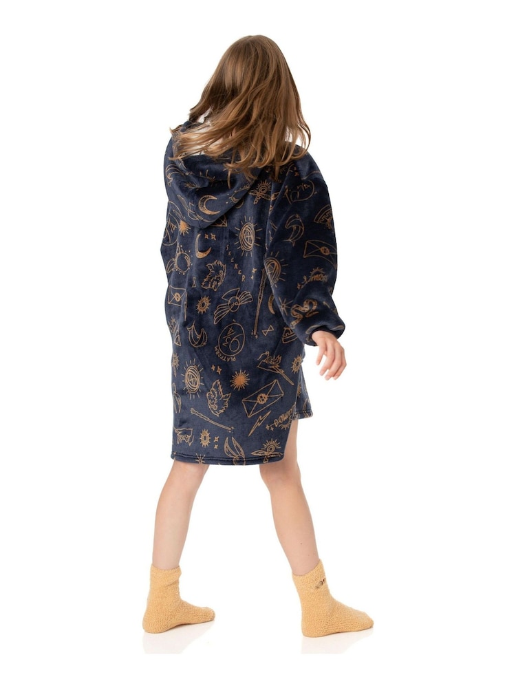 Vanilla Underground Blue Harry Potter Kids Blanket Hoodie - Image 2 of 4