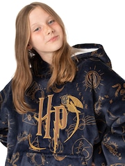 Vanilla Underground Blue Harry Potter Kids Blanket Hoodie - Image 4 of 4