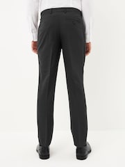 Charcoal Grey Slim Fit Machine Washable Plain Front Smart Trousers - Image 4 of 6