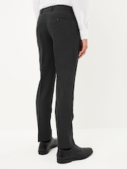 Charcoal Grey Slim Fit Machine Washable Plain Front Smart Trousers - Image 5 of 6