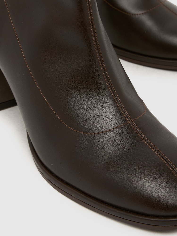 Schuh Brown Brenna Sock Boots - Image 4 of 4 Schuh Brown Brenna Sock Boots - Image 4 of 4