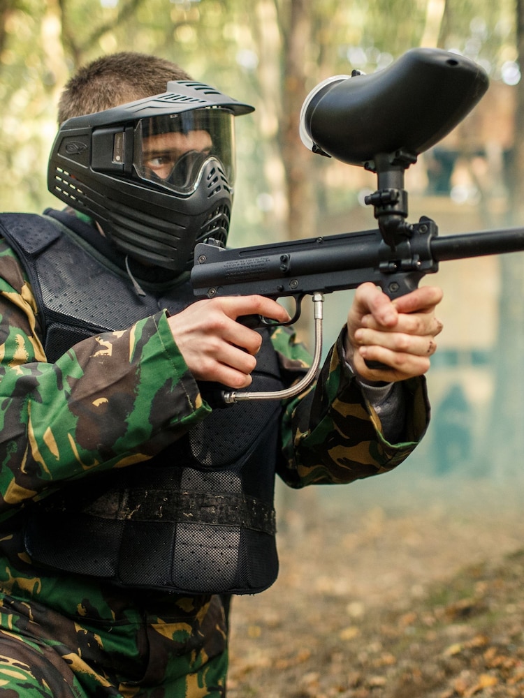 Virgin Experience Days Full Day Paintballing For Two Gift Experience - Image 1 of 4