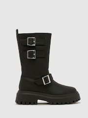 Couro preto - Schuh Danbury Suede Biker Boots - Imagem 1 de 4