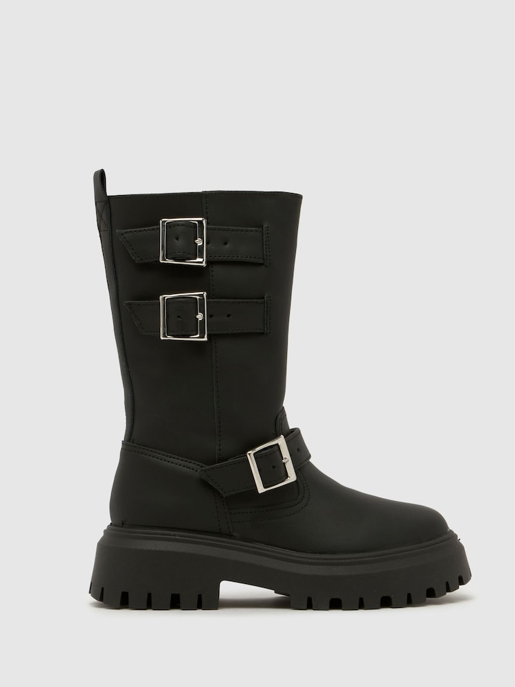 Couro preto - Schuh Danbury Suede Biker Boots - Imagem 1 de 4 Couro preto - Schuh Danbury Suede Biker Boots - Imagem 1 de 4