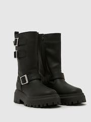 Couro preto - Schuh Danbury Suede Biker Boots - Imagem 2 de 4