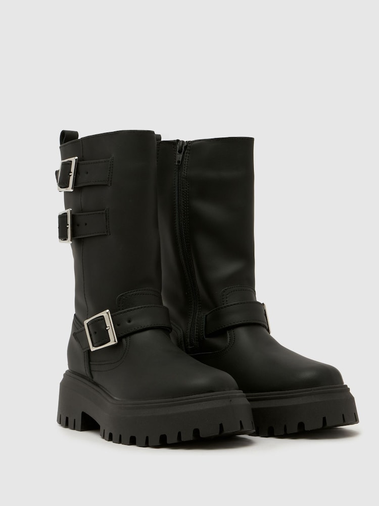 Couro preto - Schuh Danbury Suede Biker Boots - Imagem 2 de 4 Couro preto - Schuh Danbury Suede Biker Boots - Imagem 2 de 4