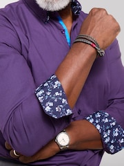 Joe Browns Purple Delightful Double Collar Shirt - Image 2 of 5