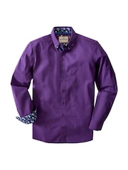 Joe Browns Purple Delightful Double Collar Shirt - Image 5 of 5
