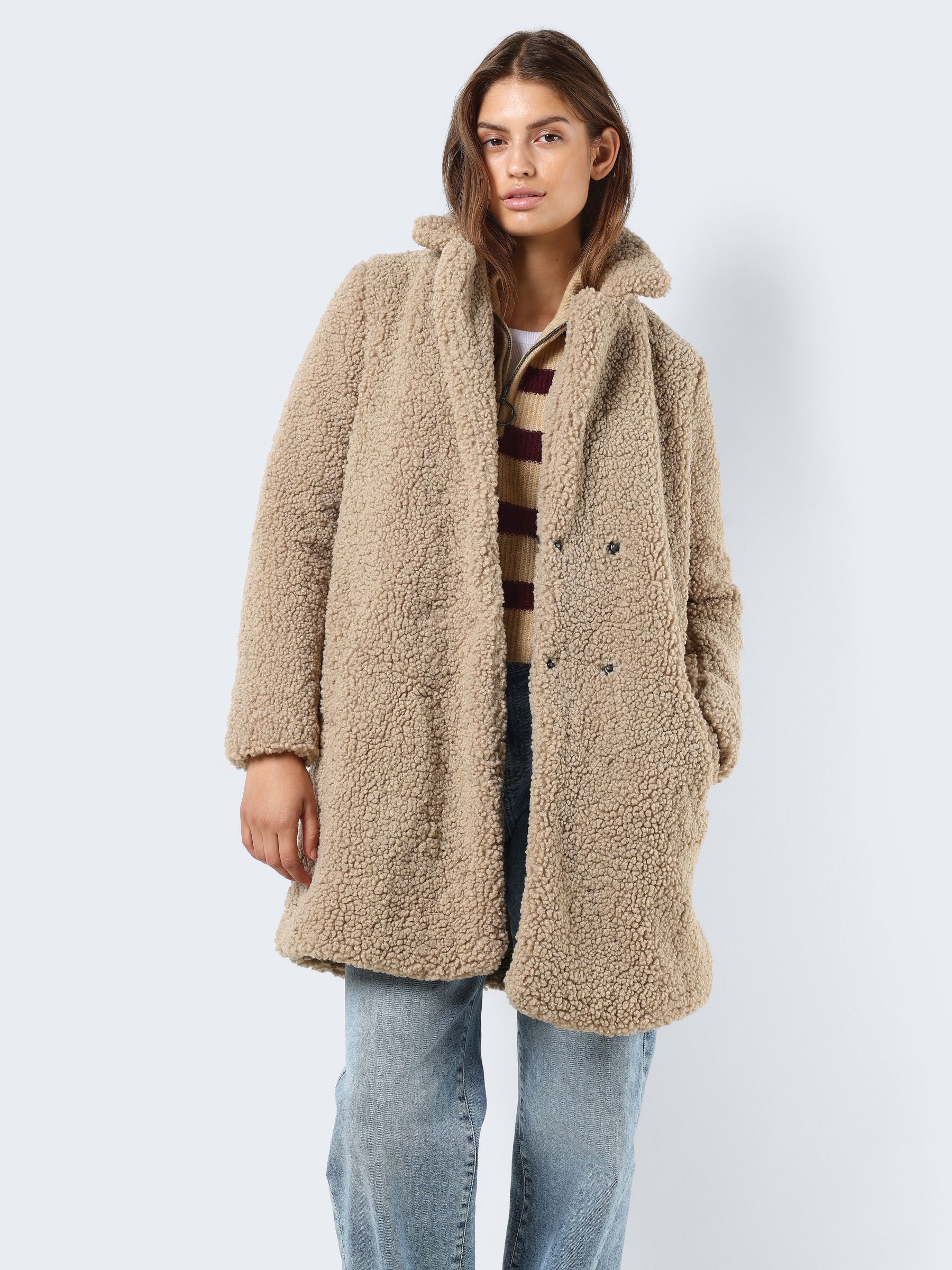 Buy NOISY MAY Natural Teddy Coat from Next Estonia