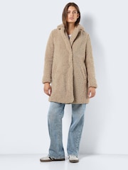 NOISY MAY Natural Teddy Coat - Image 4 of 6